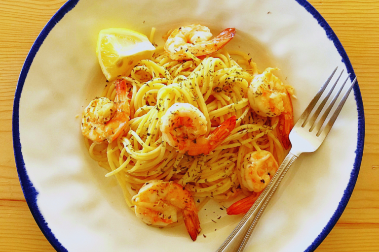 Lemon Garlic Shrimp Pasta